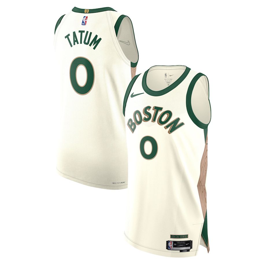 Men Boston Celtics 0 Jayson Tatum Nike White City Edition 2023-24 Authentic NBA Jersey